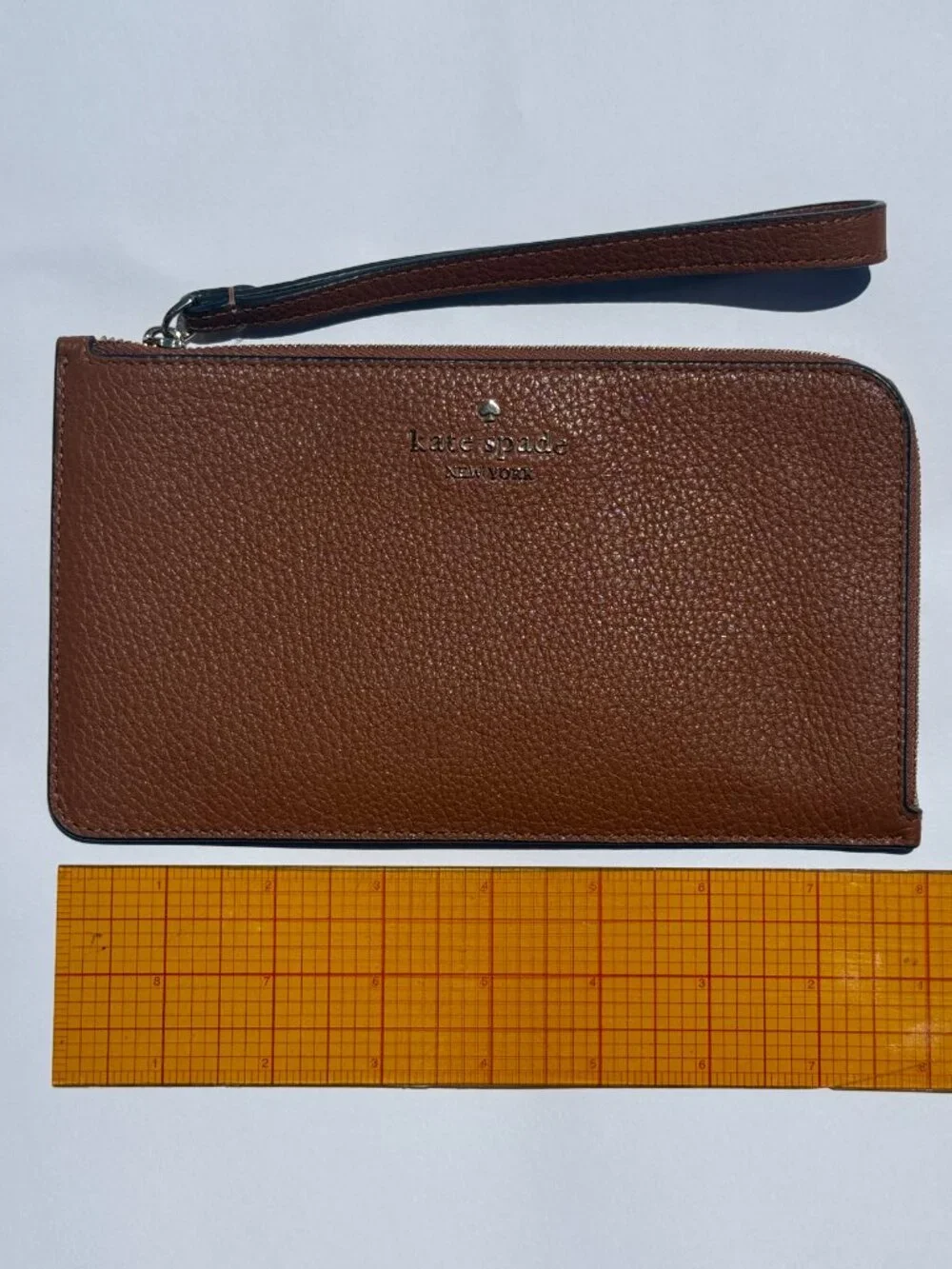 Kate Spade Lucy Pebbled Leather Medium L-zip Wristlet Wallet NWT